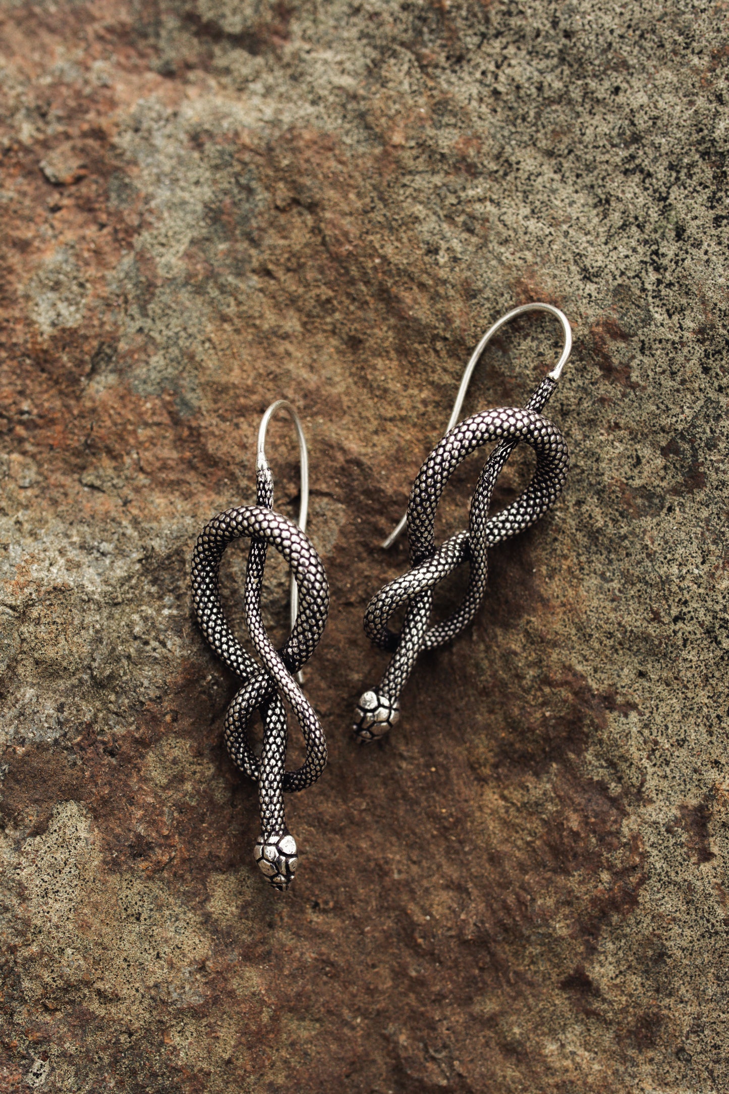 Infinite Naga Earrings | Silver-plated