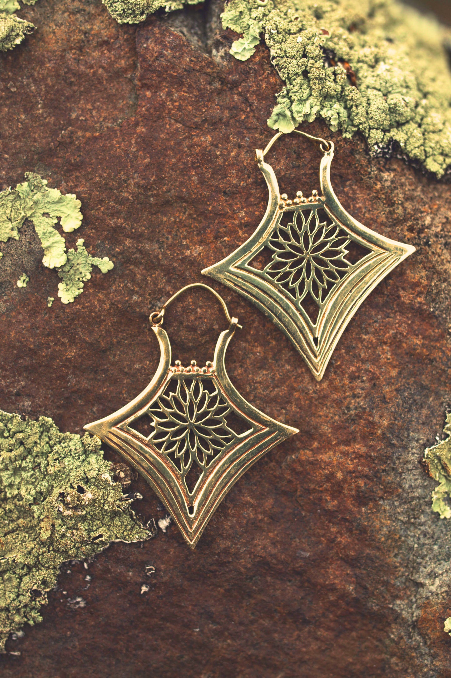 Diamond Tribal Earrings