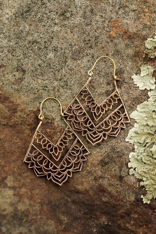 Leela Earrings | Brass