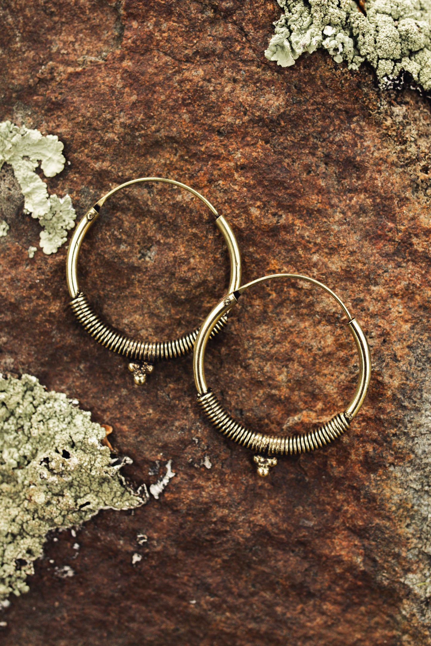 Anvi Tribal Hoop | Brass
