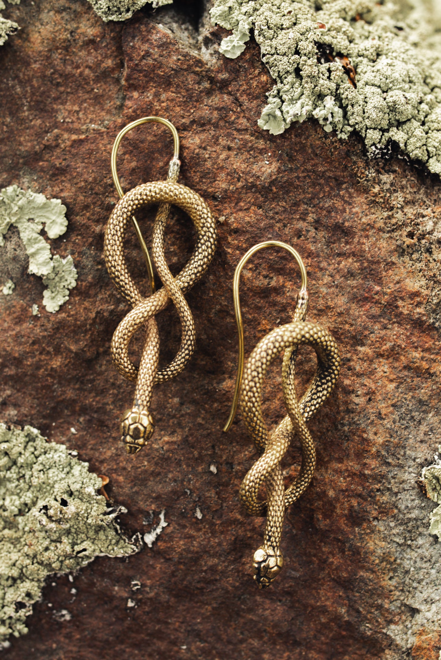 Infinite Naga Earrings | Brass