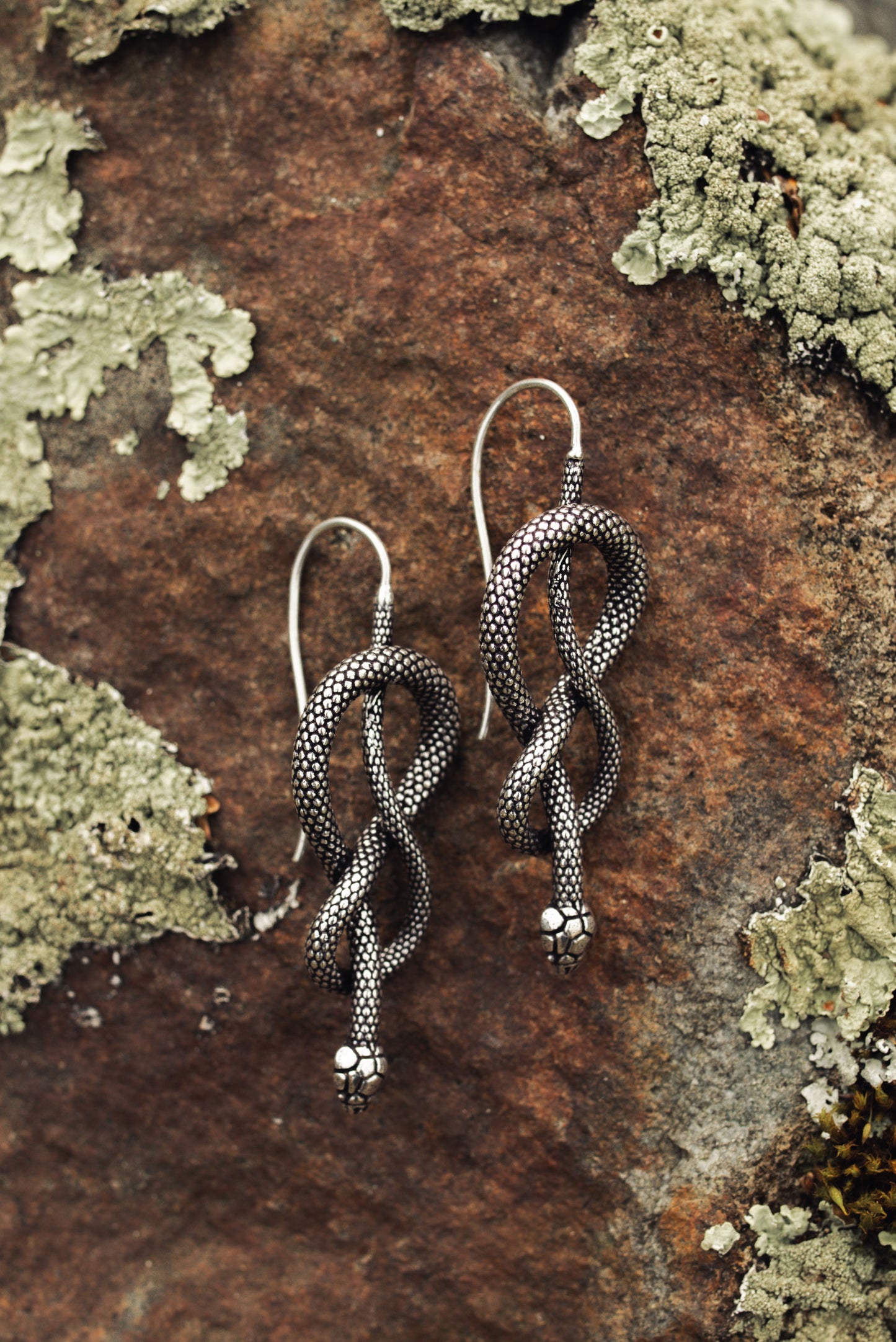 Infinite Naga Earrings | Silver-plated