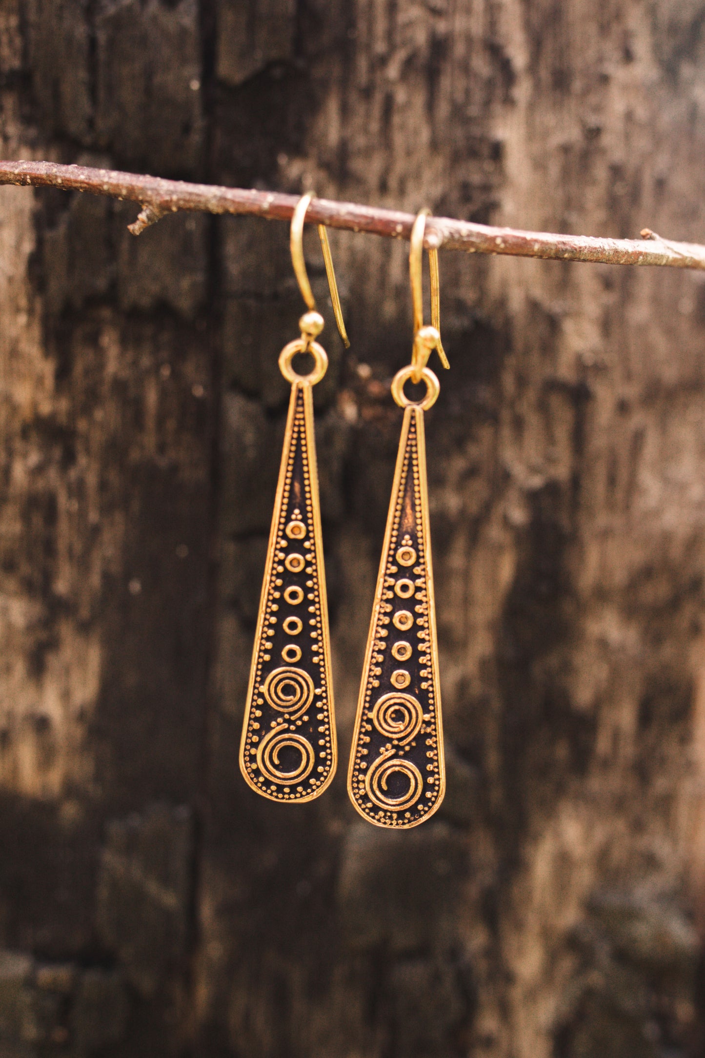 Ishvik Earrings | Brass