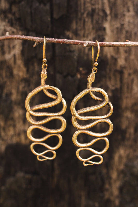 Sarvik Earrings | Brass